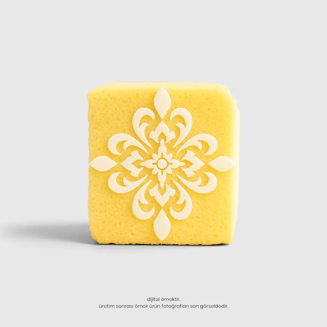 Damask Motif 01 Sünger Damga - Seramik Sır Altı Mührü