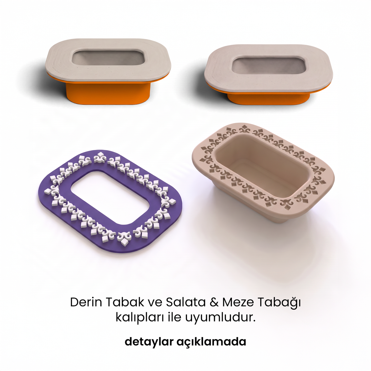 Dikdörtgen Desenli Tabak Kalıbı 001