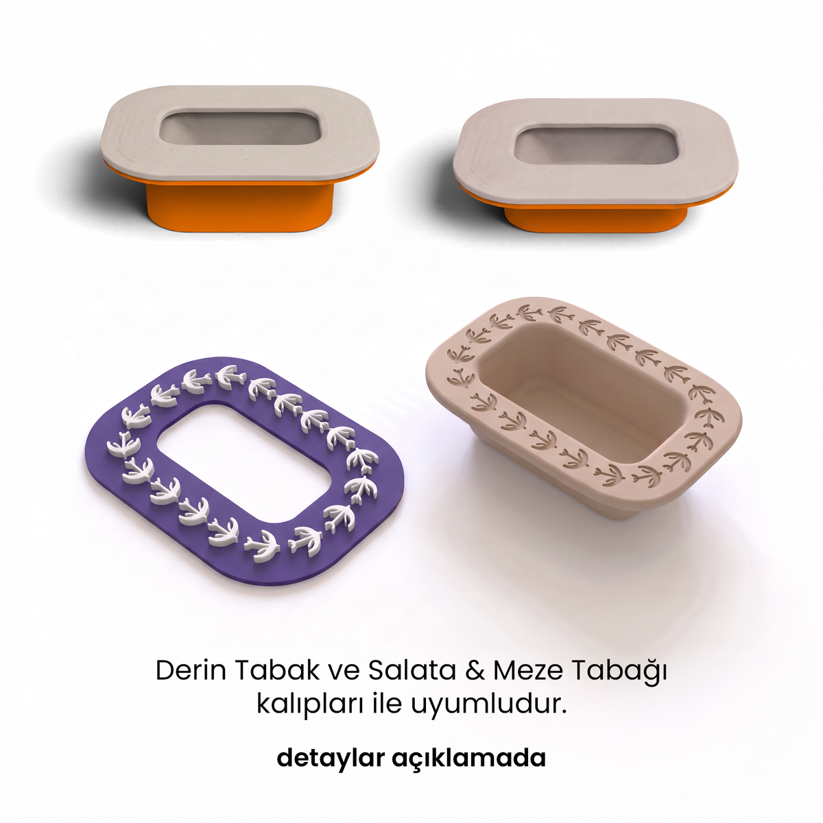 Dikdörtgen Desenli Tabak Kalıbı 010