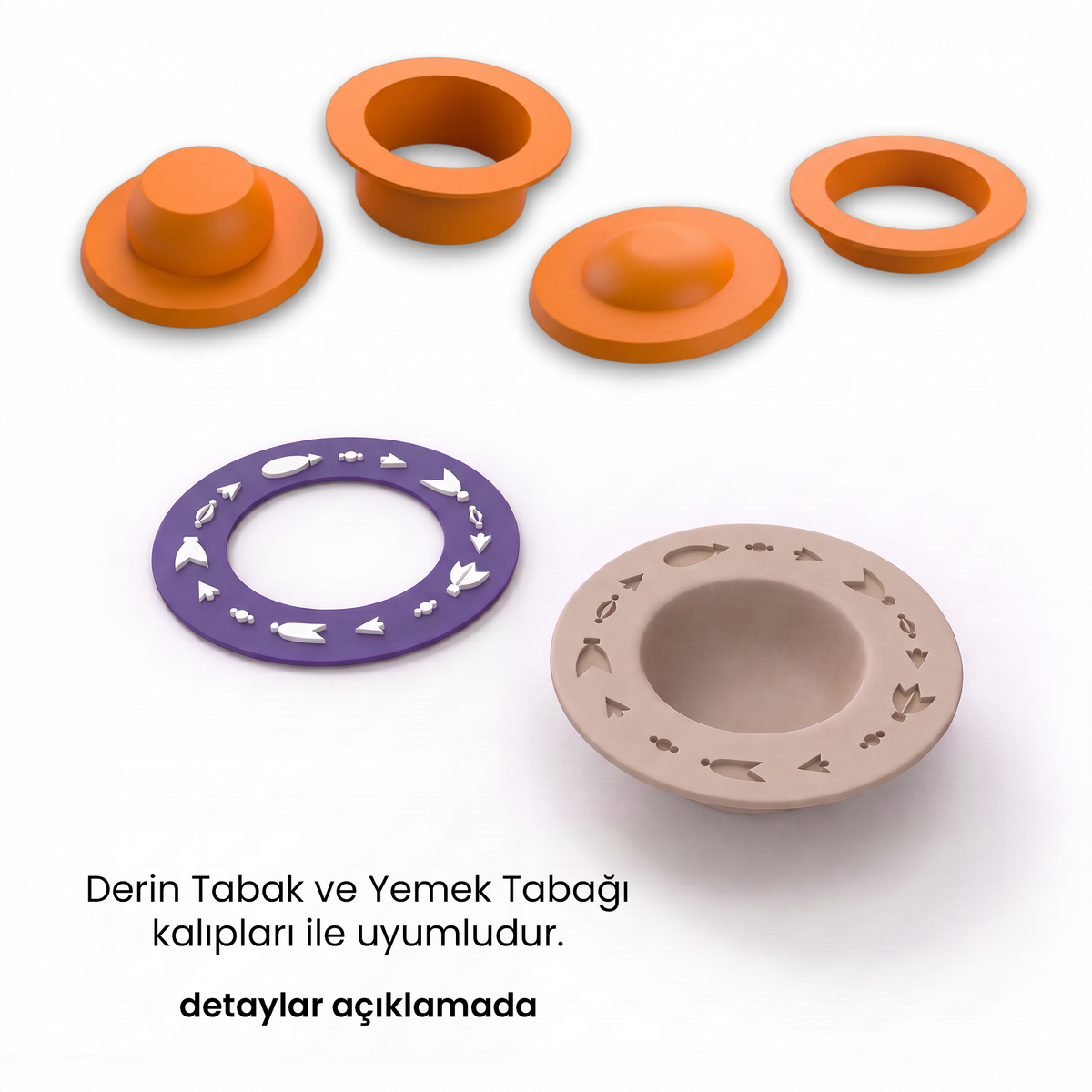 Çember Desenli Tabak Kalıbı 013