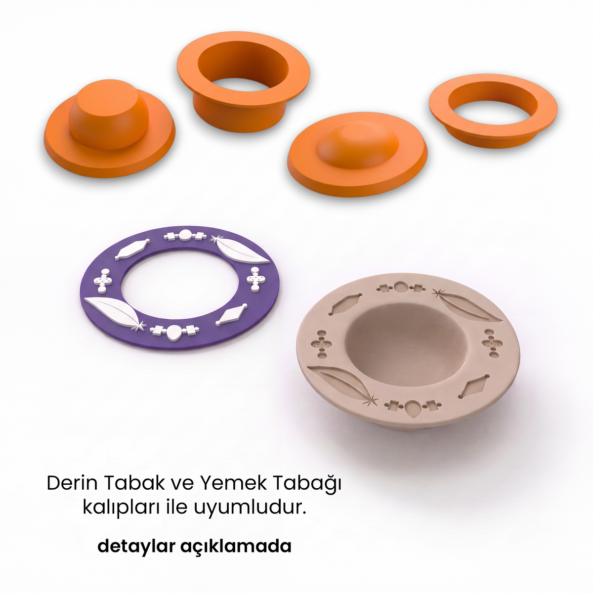 Çember Desenli Tabak Kalıbı 014