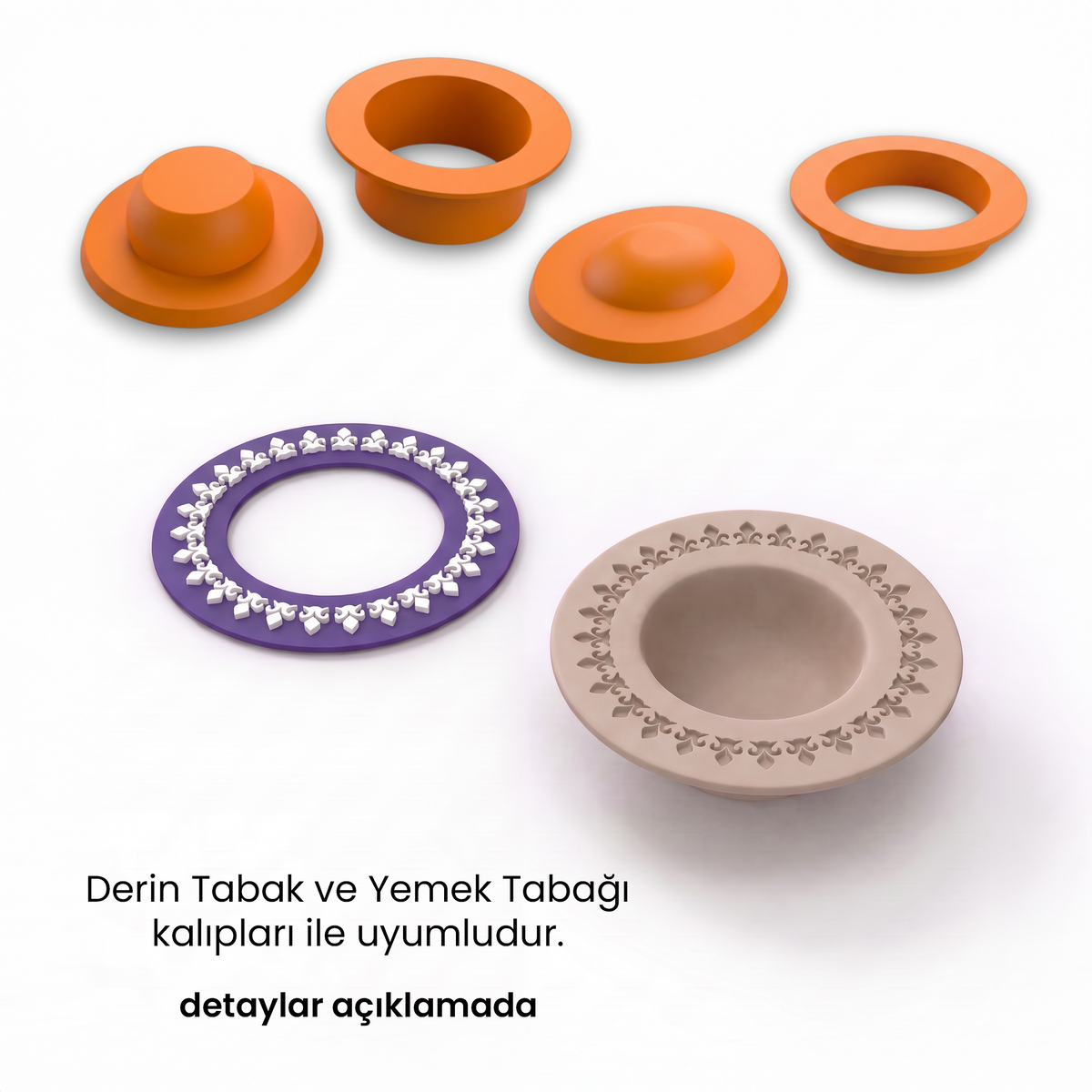 Çember Desenli Tabak Kalıbı 016