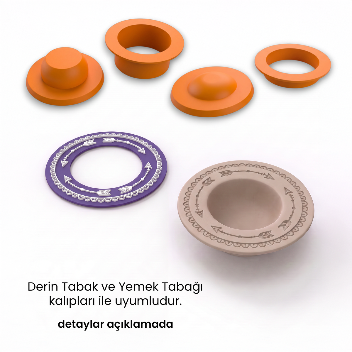 Çember Desenli Tabak Kalıbı 001