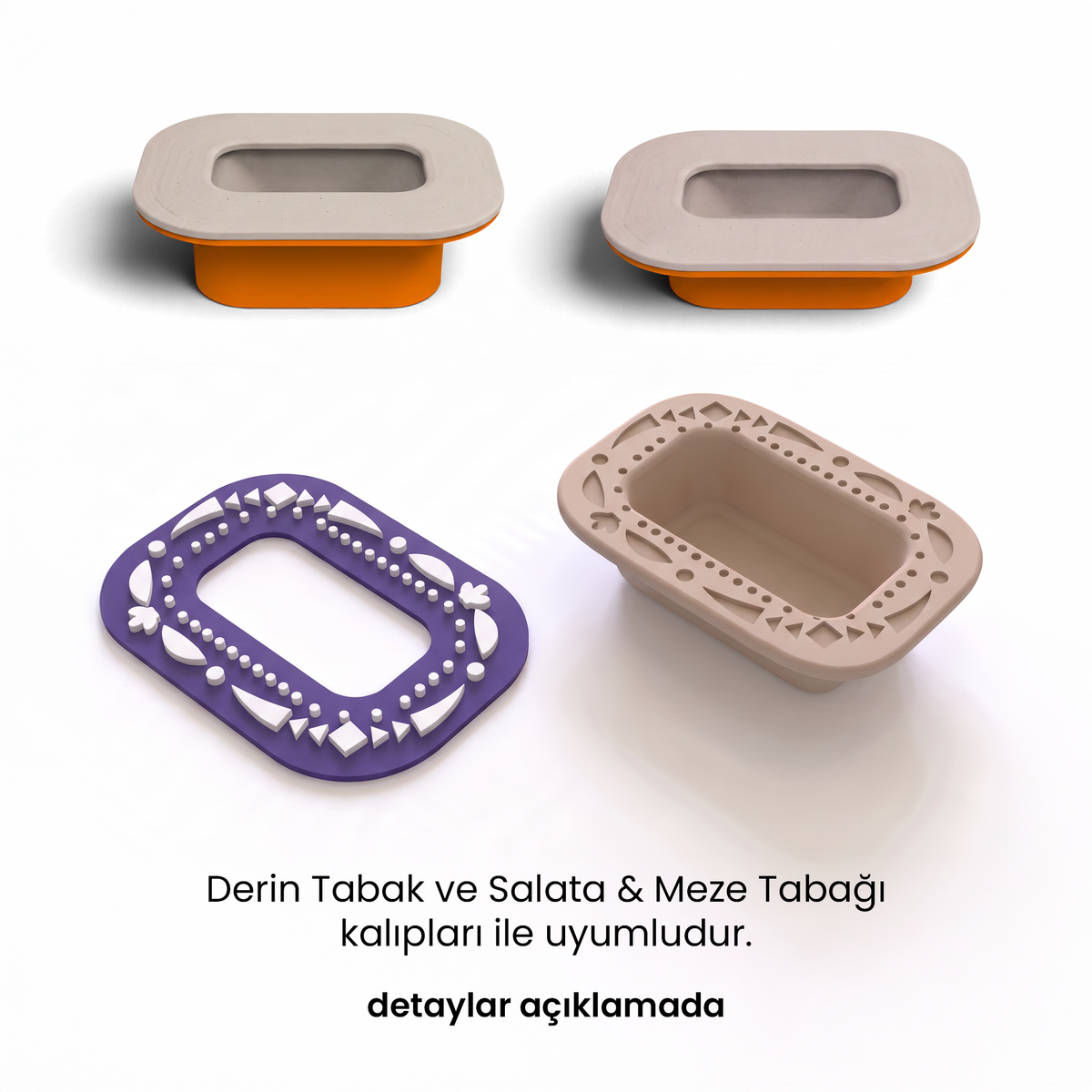 Dikdörtgen Desenli Tabak Kalıbı 002