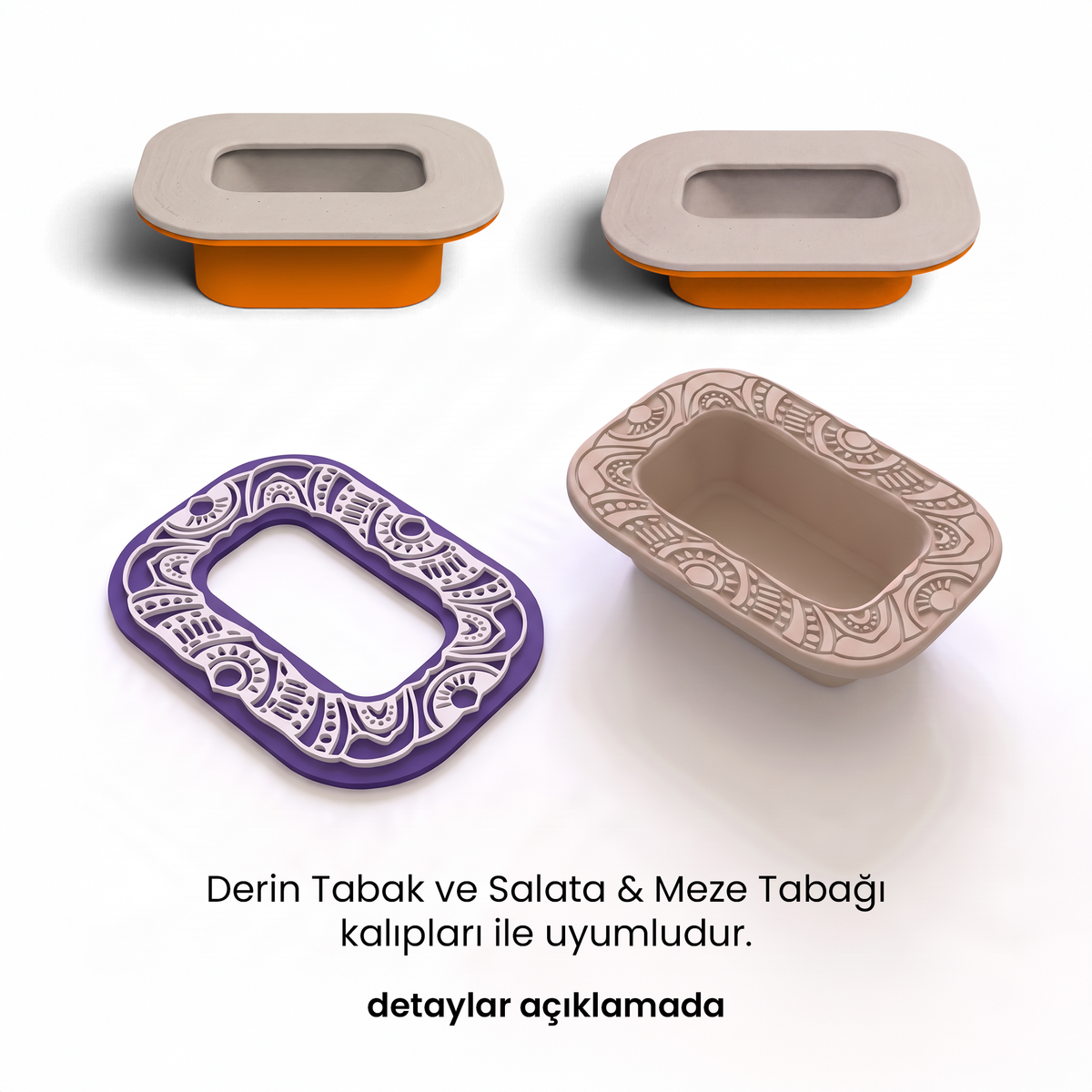 Dikdörtgen Desenli Tabak Kalıbı 003