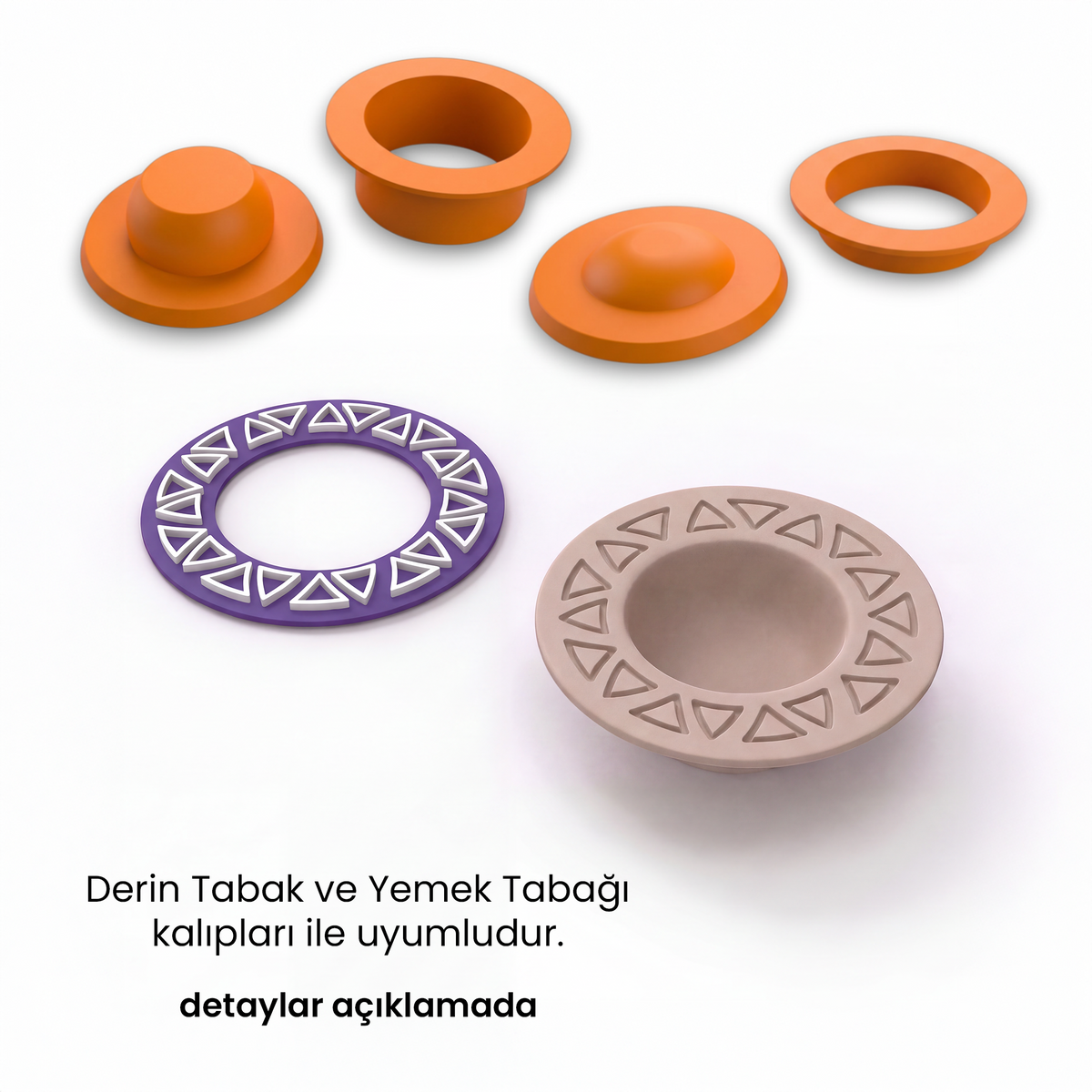 Çember Desenli Tabak Kalıbı 004