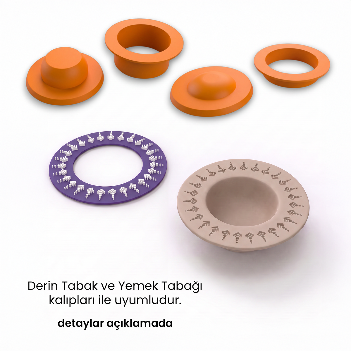 Çember Desenli Tabak Kalıbı 006