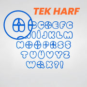 Baloncuk Harfler (TEK HARF) Kesici