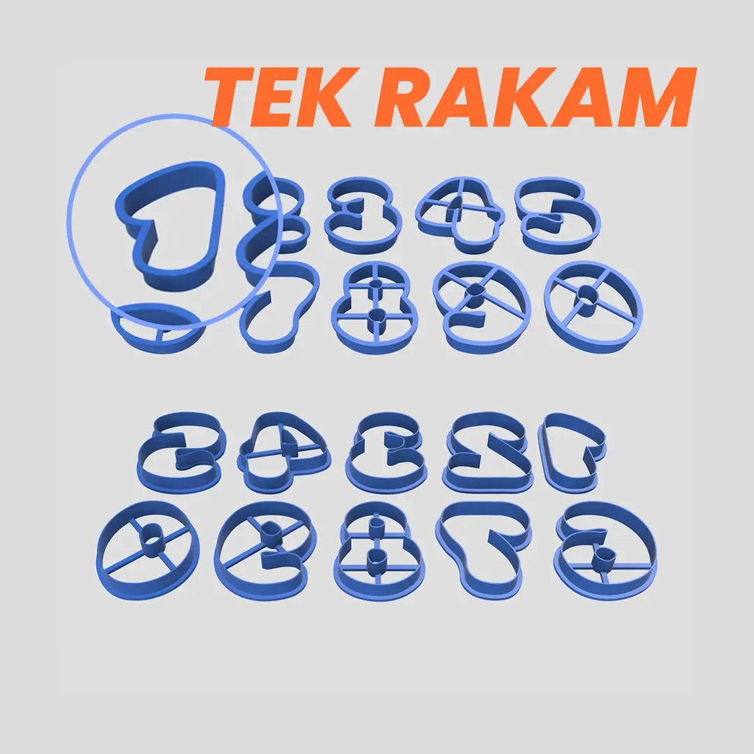 Baloncuk Rakamlar (TEK RAKAM) Kesici
