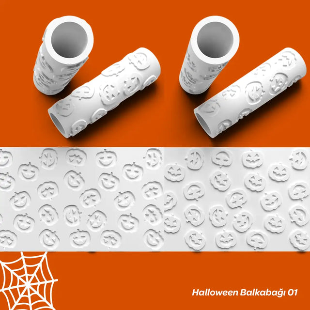Halloween Balkabağı 01 - Doku Rulosu