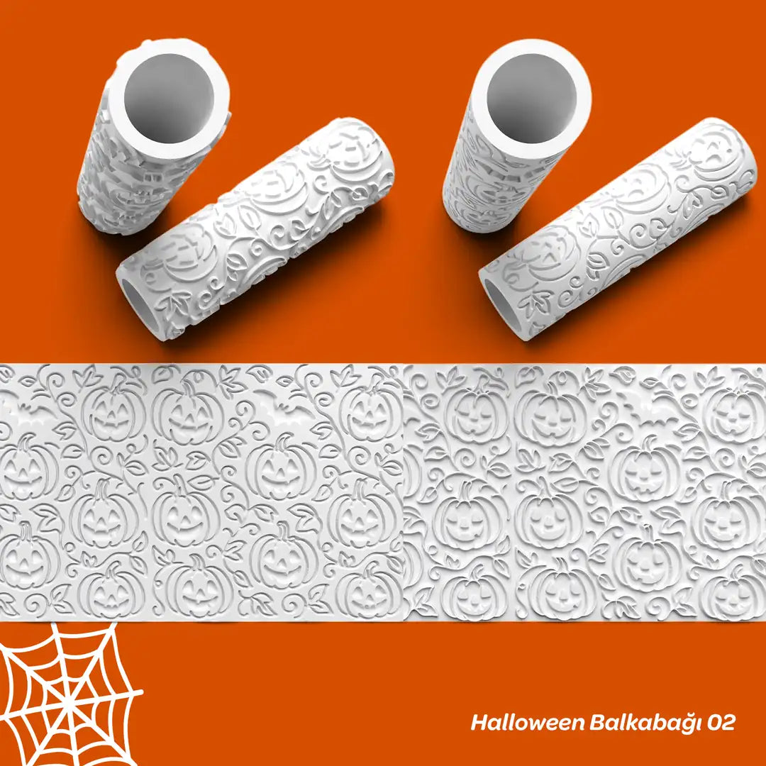 Halloween Balkabağı 02 - Doku Rulosu