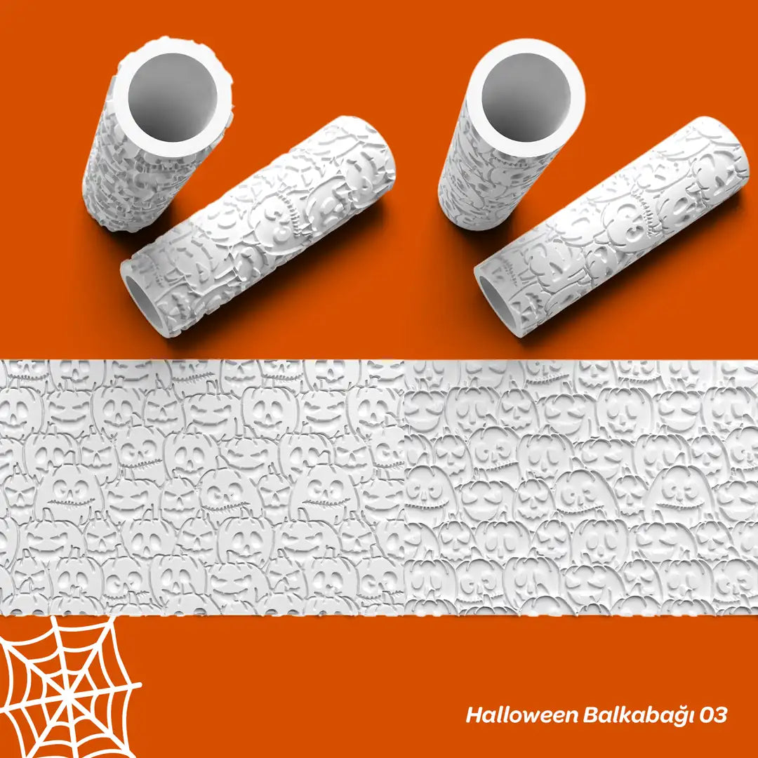 Halloween Balkabağı 03 - Doku Rulosu