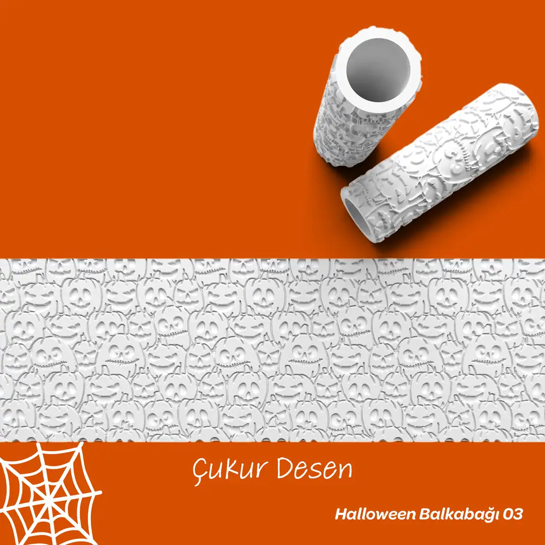 Halloween Balkabağı 03 - Doku Rulosu