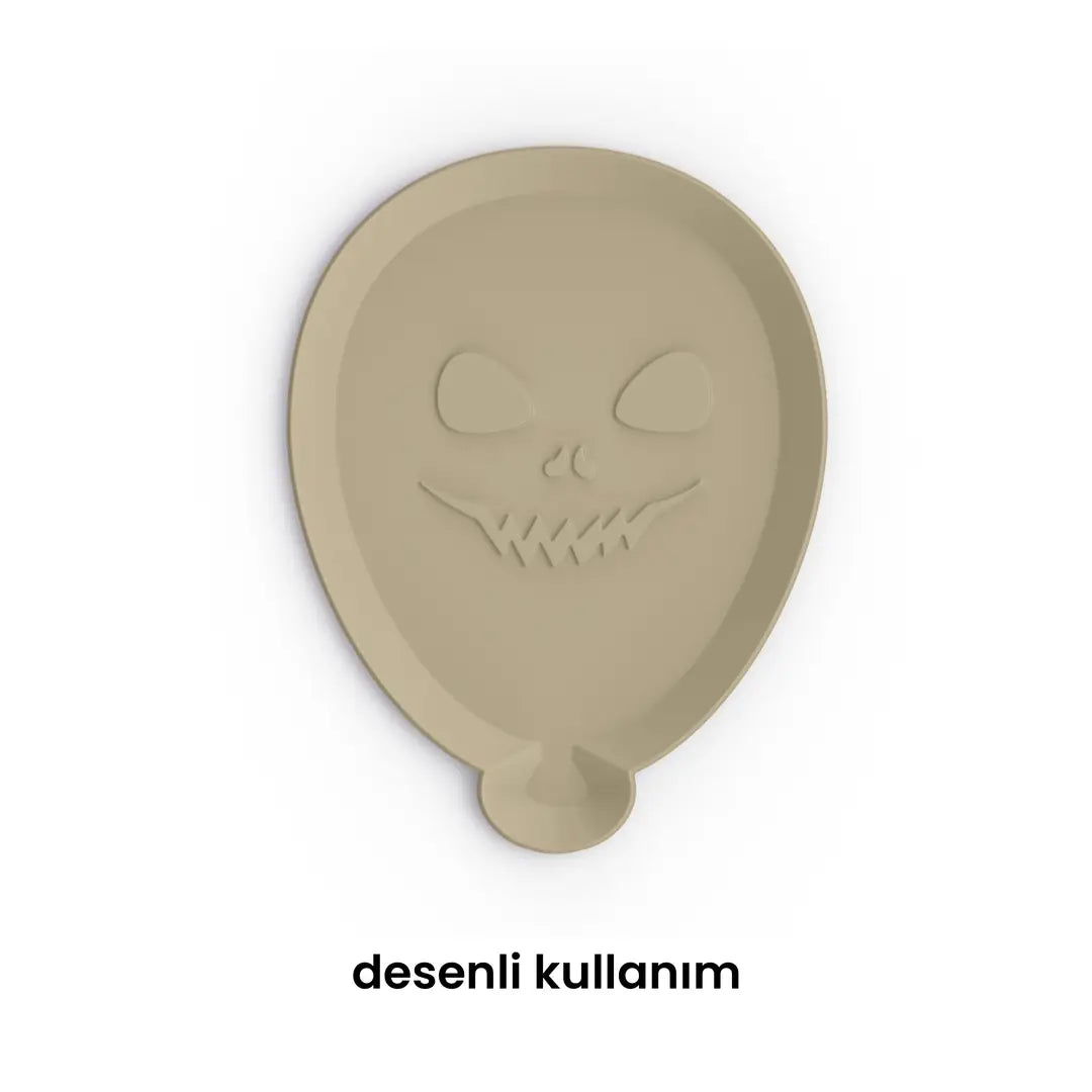 Halloween Balon Şekilli Tabak Kalıp Seti 002