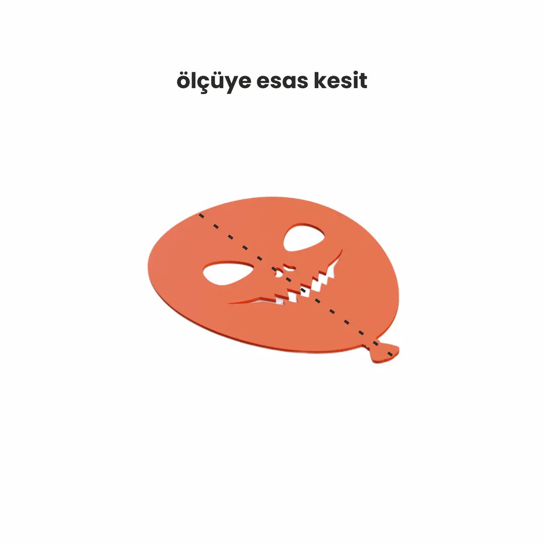 Halloween Balon Şekilli Tabak Kalıp Seti 002