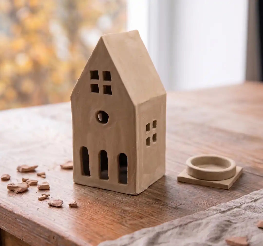 Minyatür Ev 04 Tealight Mumluk Kesici Şablon Seti