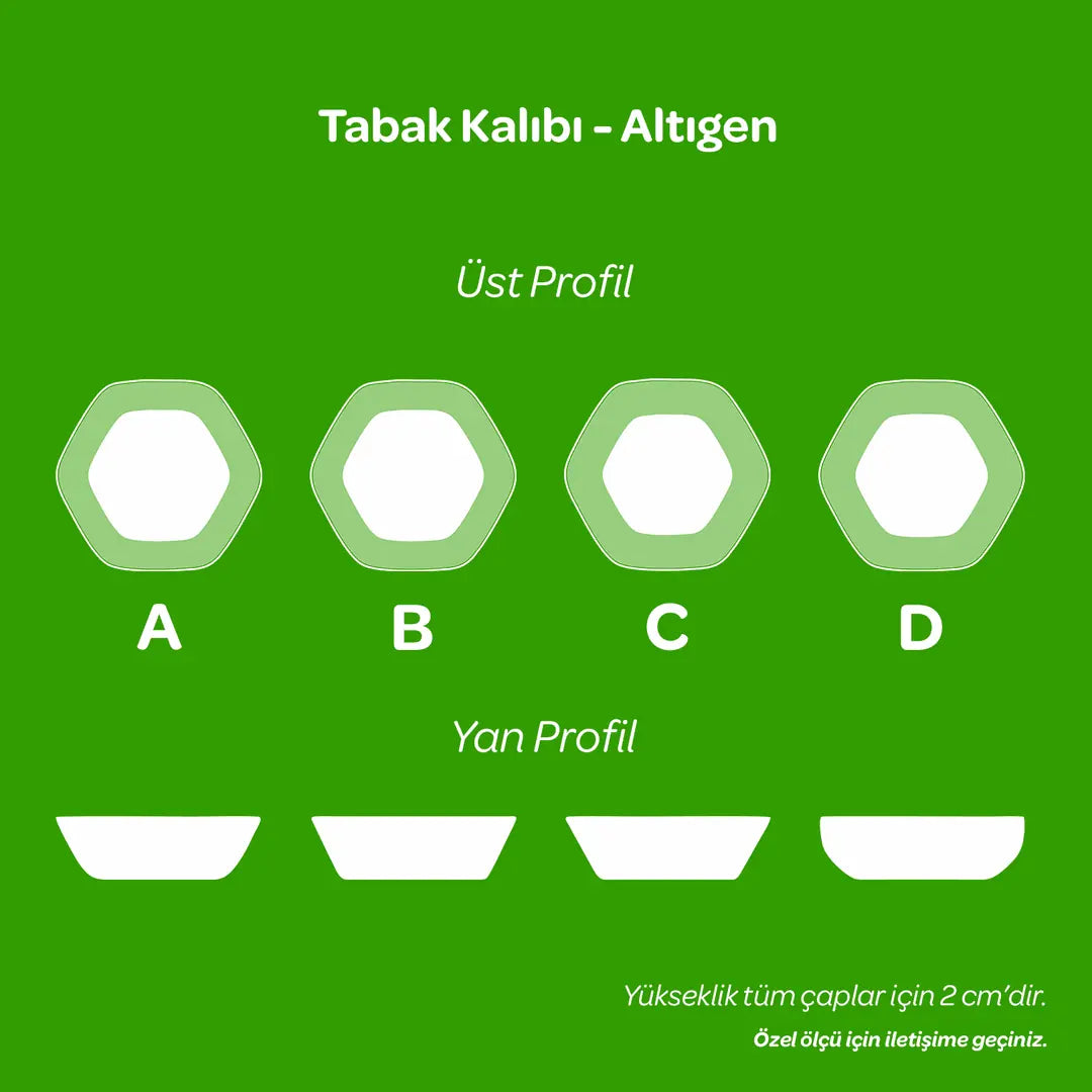 Tabak Kalıbı - Altıgen