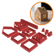 Minyatür Ev 02 Tealight Mumluk Kesici Şablon Seti