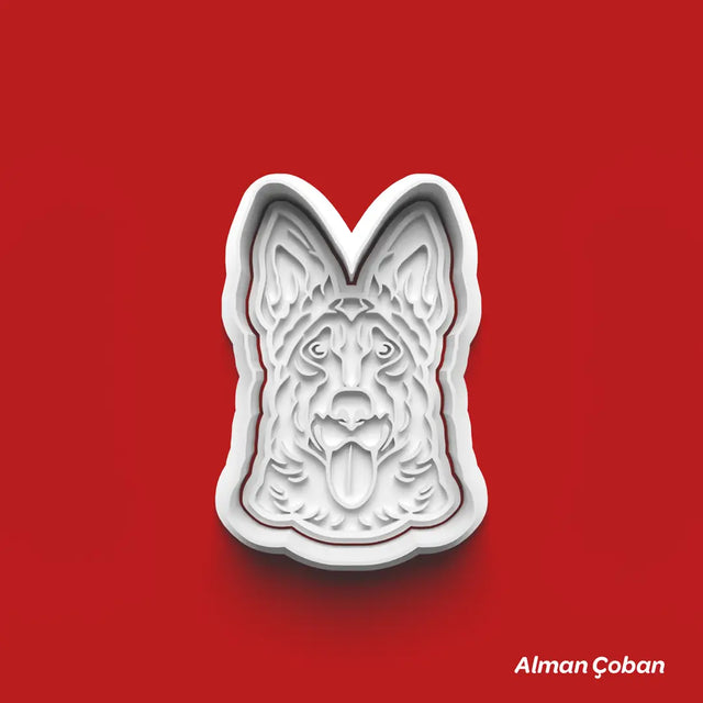 Alman Çoban - Köpek Cinsleri Serisi Kurabiye Kalıbı Damga ve Kesici Set