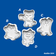 Kediler 004 - Kurabiye Kalıbı Damga ve Kesici Set