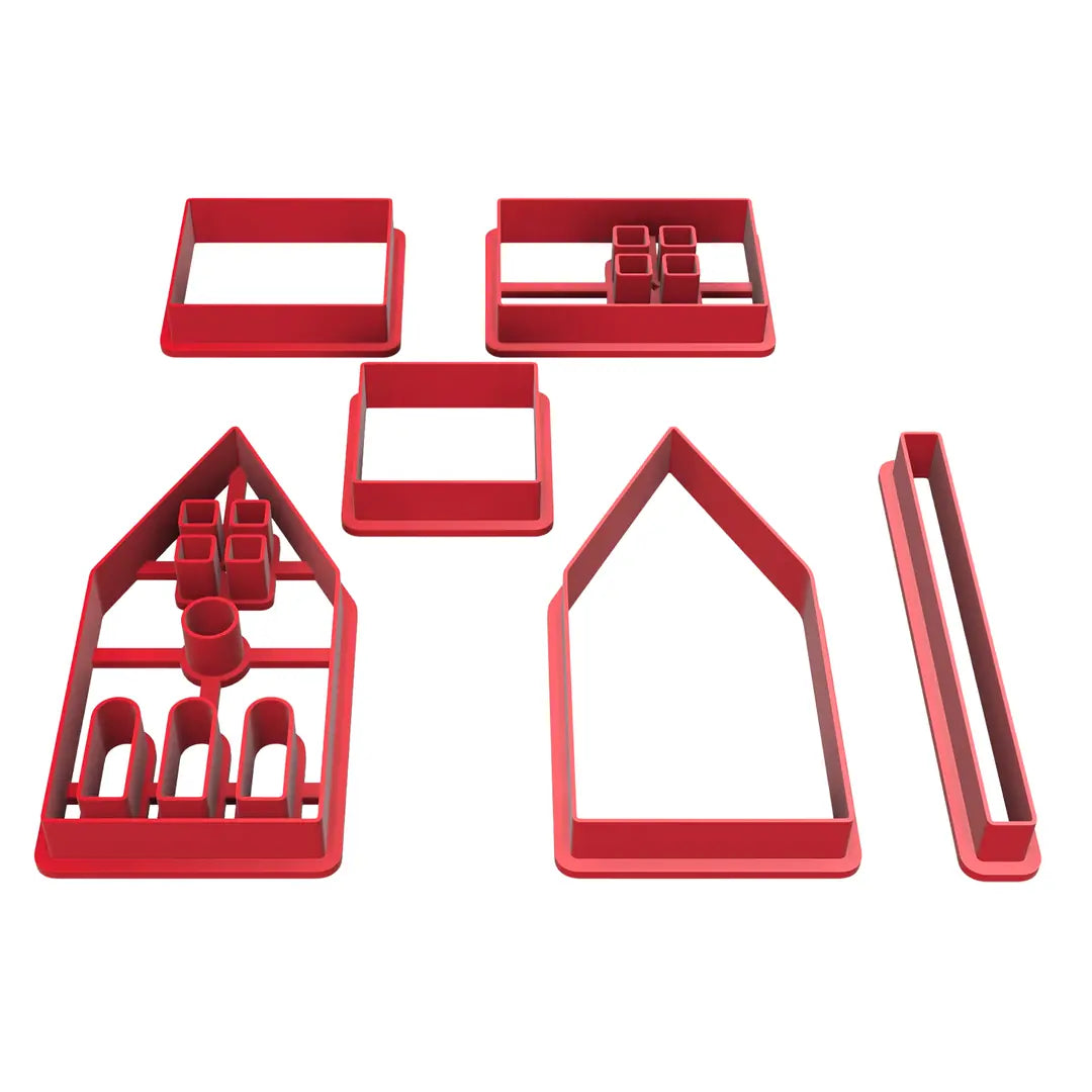 Minyatür Ev 04 Tealight Mumluk Kesici Şablon Seti