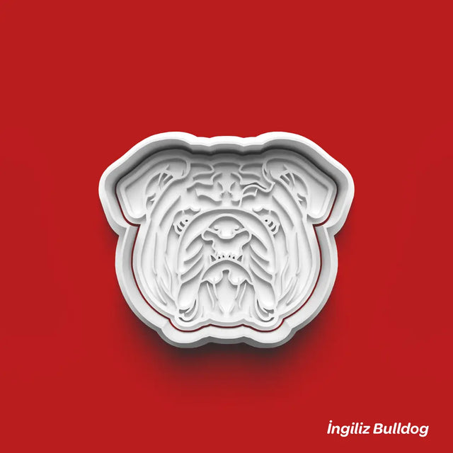 İngiliz Bulldog - Köpek Cinsleri Serisi Kurabiye Kalıbı Damga ve Kesici Set