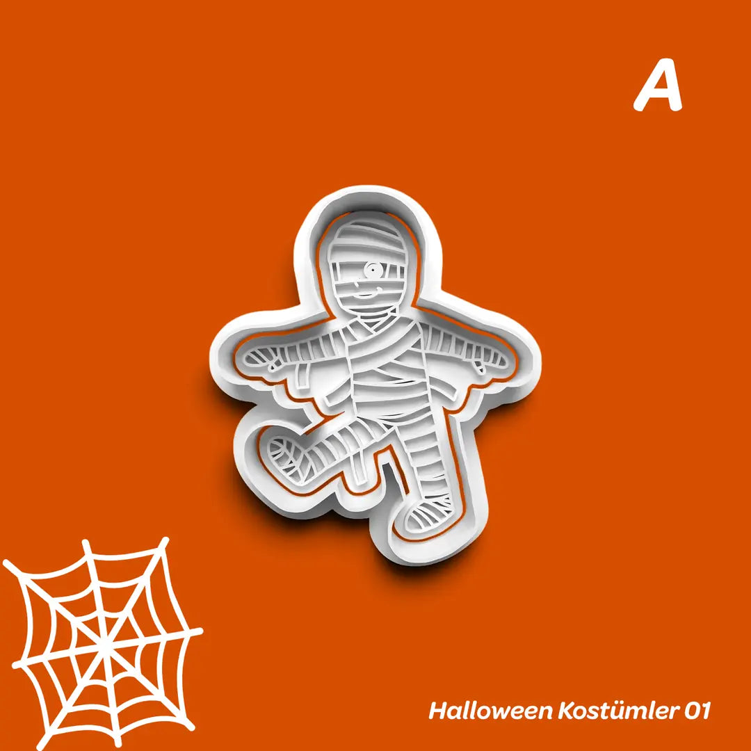 Halloween Kostümler 01 - Kurabiye Kalıbı Damga ve Kesici Set