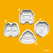 Safari - Kurabiye Kalıbı Damga ve Kesici Set