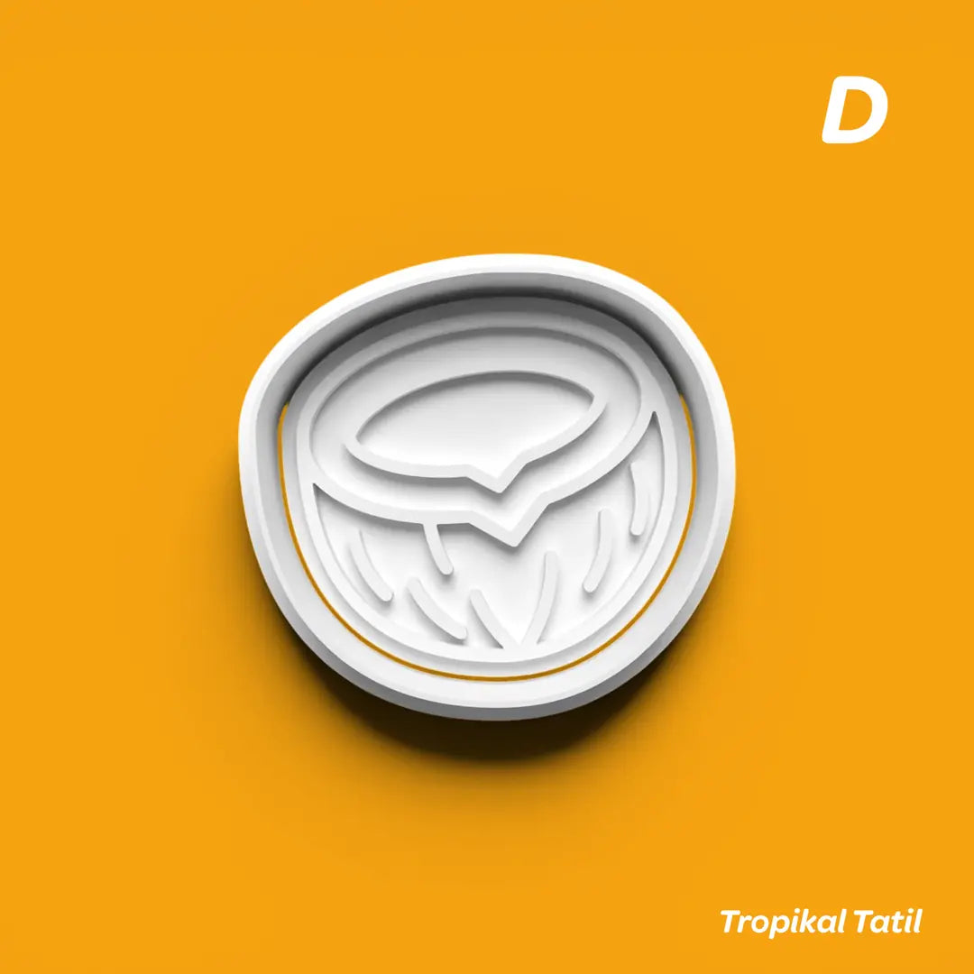 Tropikal Tatil - Kurabiye Kalıbı Damga ve Kesici Set