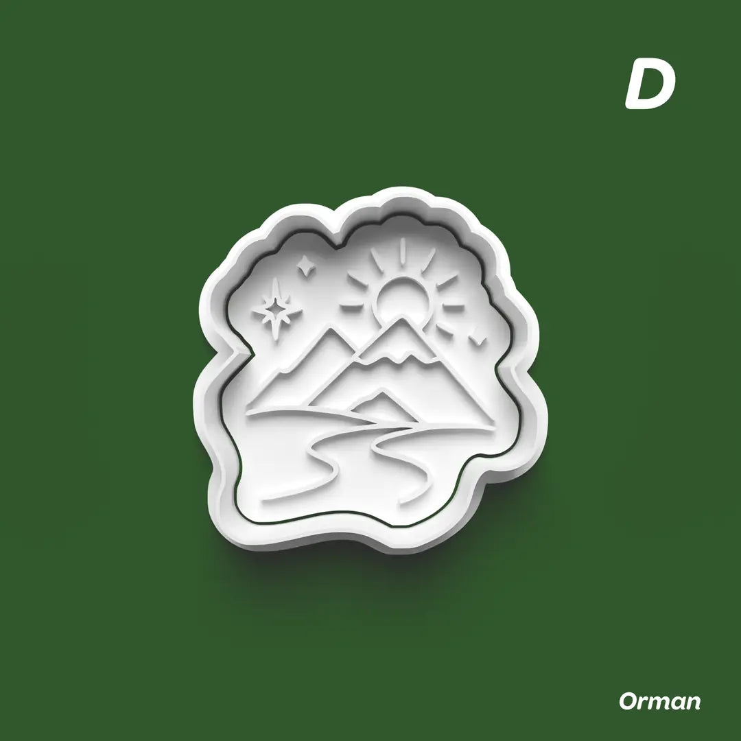 Orman - Kurabiye Kalıbı Damga ve Kesici Set