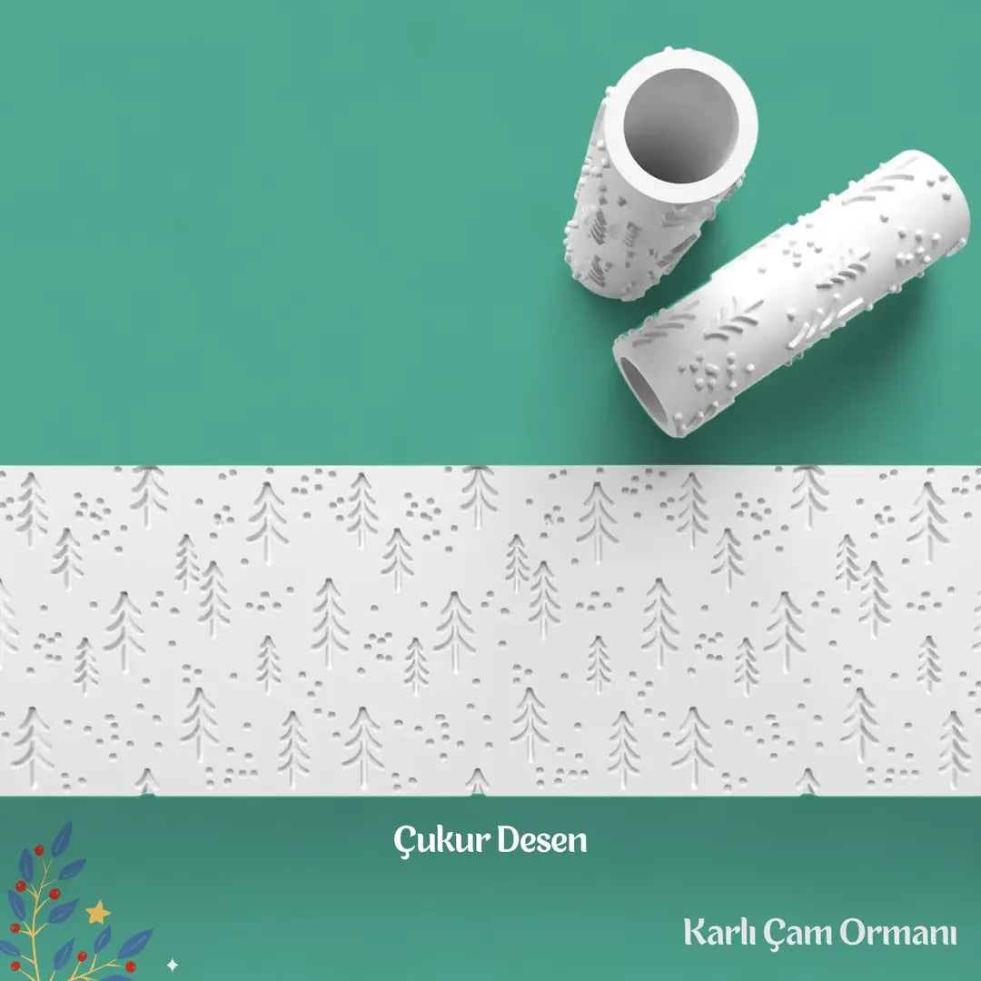 Karlı Çam Ormanı - Doku Rulosu
