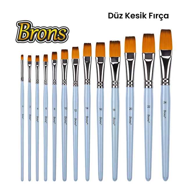 Brons Düz Kesik Fırça