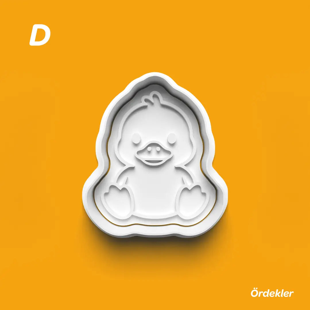 Ördekler - Kurabiye Kalıbı Damga ve Kesici Set