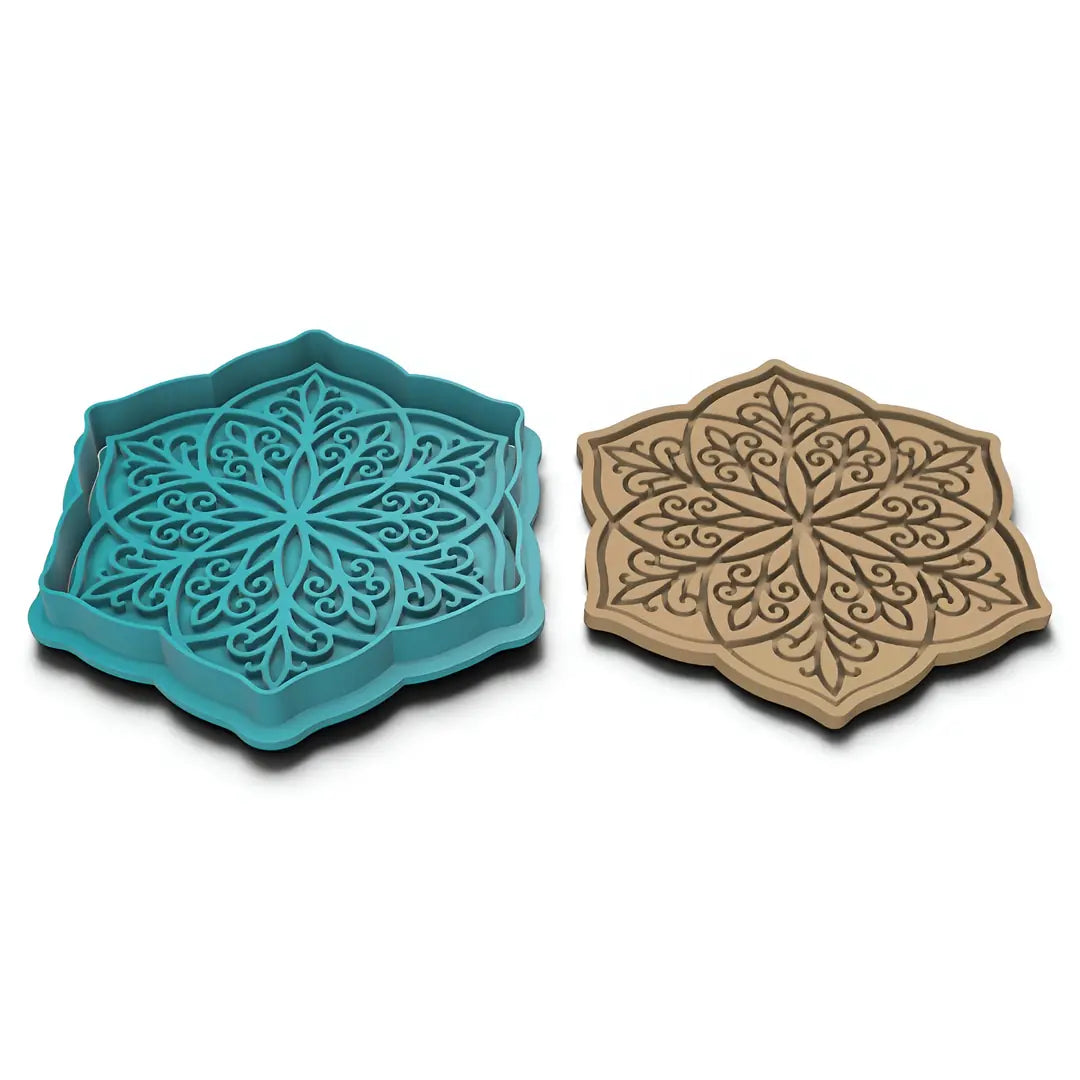 Mandala 04 - Kurabiye Kalıbı Damga ve Kesici Set