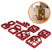 Minyatür Ev 03 Tealight Mumluk Kesici Şablon Seti
