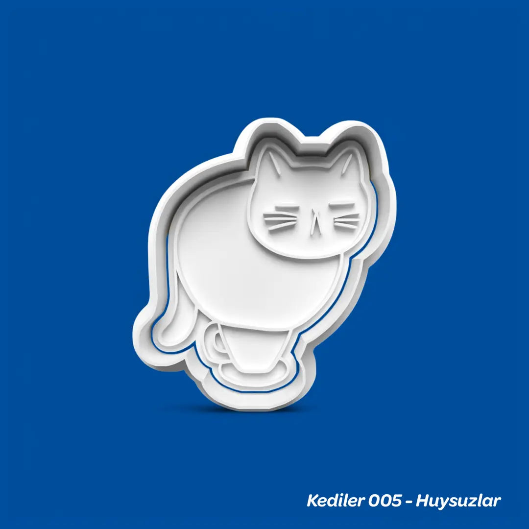Kediler 005 Huysuzlar - Kurabiye Kalıbı Damga ve Kesici Set