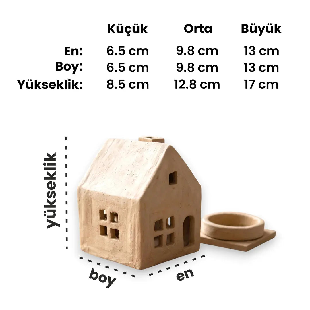 Minyatür Ev 02 Tealight Mumluk Kesici Şablon Seti