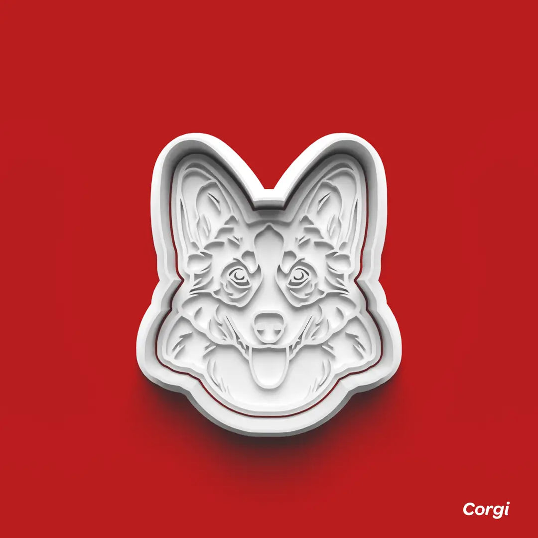 Corgi - Köpek Cinsleri Serisi Kurabiye Kalıbı Damga ve Kesici Set