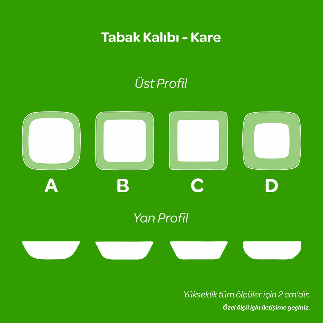 Tabak Kalıbı - Kare