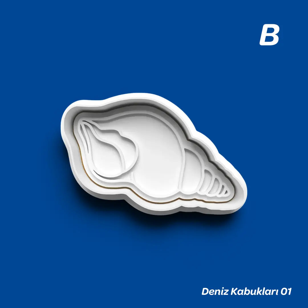 Deniz Kabukları 01 - Kurabiye Kalıbı Damga ve Kesici Set