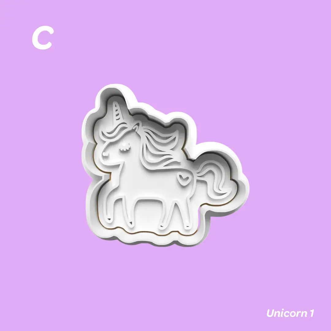 Unicorn 1 - Kurabiye Kalıbı Damga ve Kesici Set