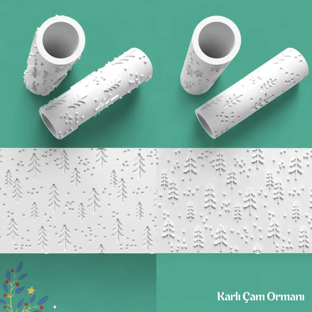 Karlı Çam Ormanı - Doku Rulosu