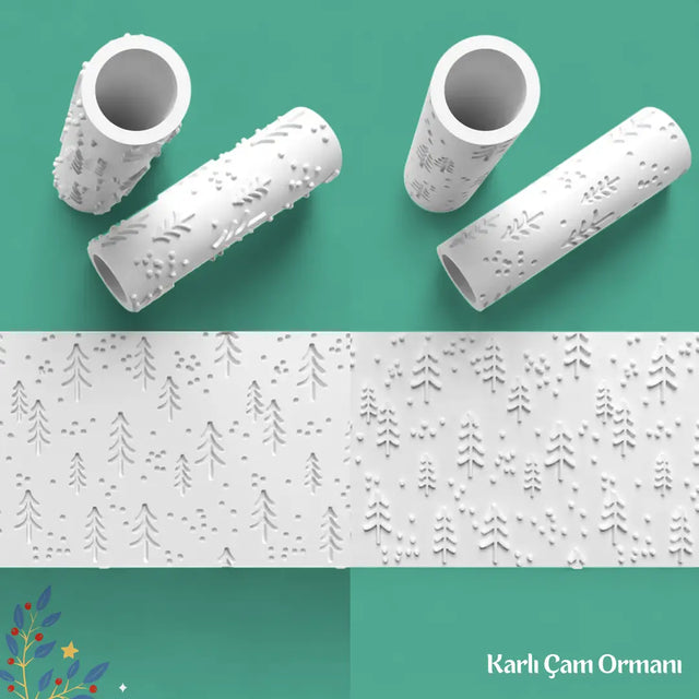 Karlı Çam Ormanı - Doku Rulosu