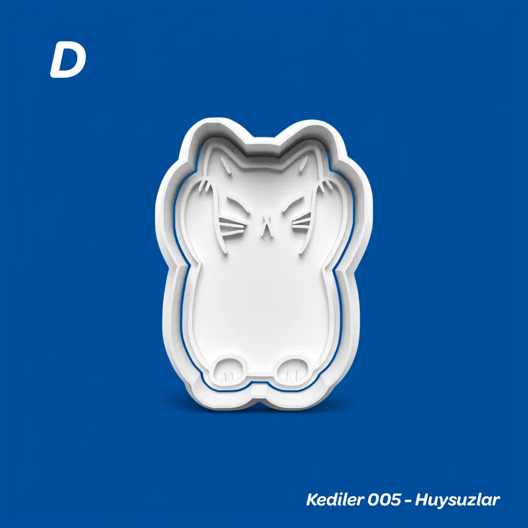 Kediler 005 Huysuzlar - Kurabiye Kalıbı Damga ve Kesici Set