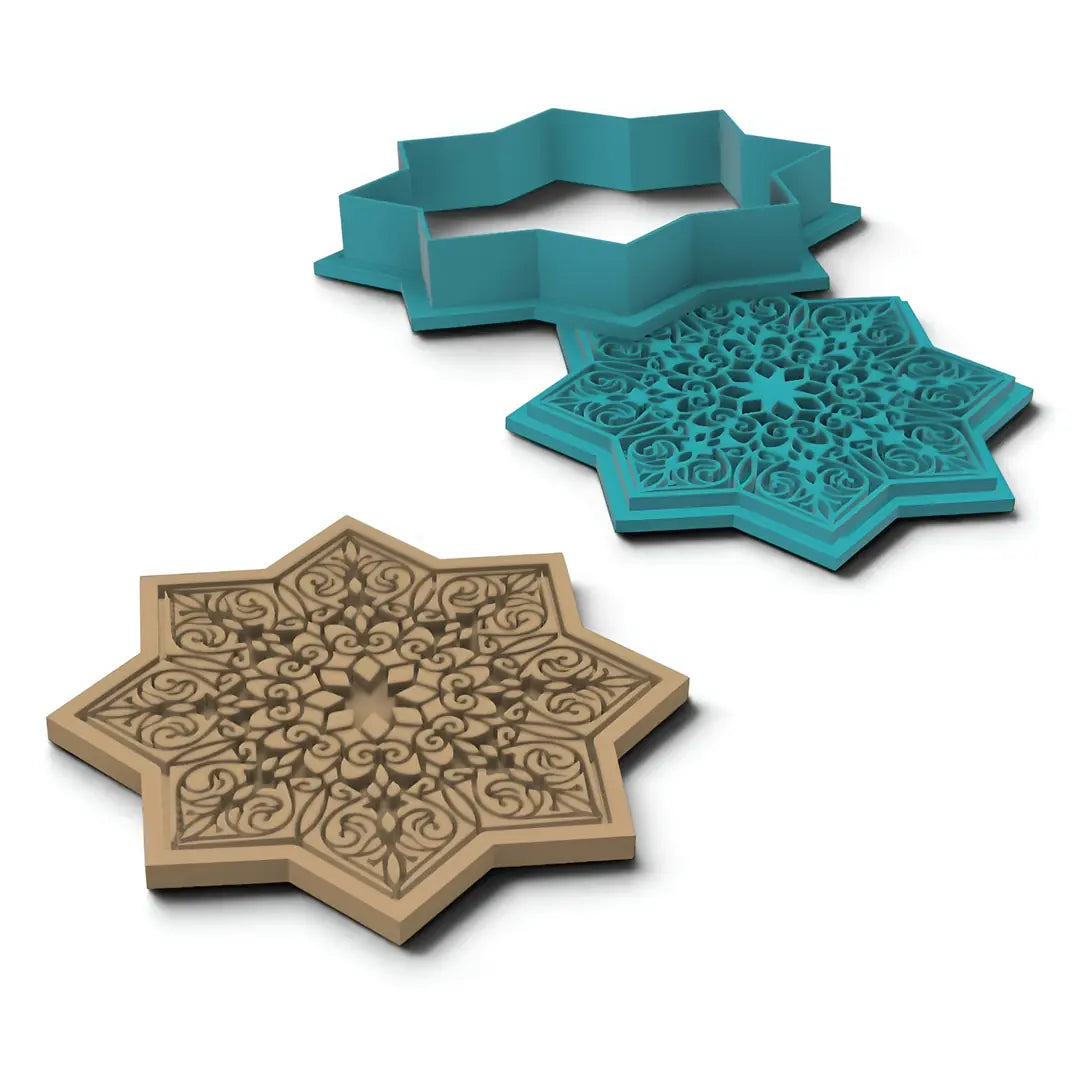 Mandala 05 - Kurabiye Kalıbı Damga ve Kesici Set