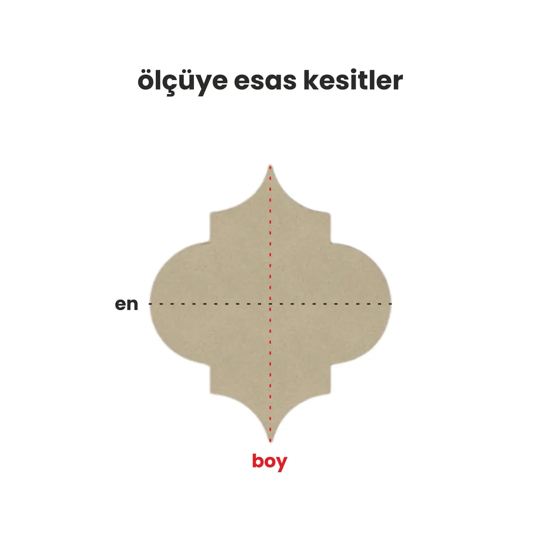 Sivri Uçlu Arabesk Fayans Kalıbı (Kesici ve İtici Set)