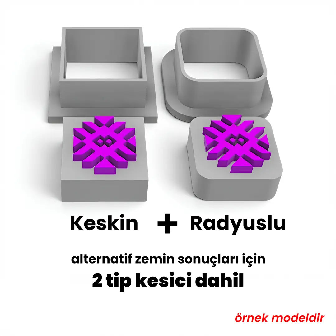 Etnik Motifler 02 Mühür ve Kesici Set
