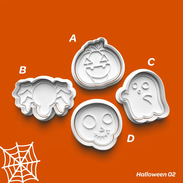 Halloween 02 - Kurabiye Kalıbı Damga ve Kesici Set
