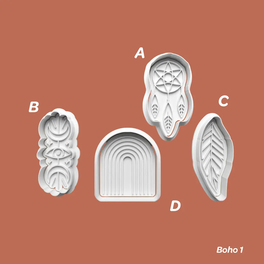 Boho 1 - Kurabiye Kalıbı Damga ve Kesici Set