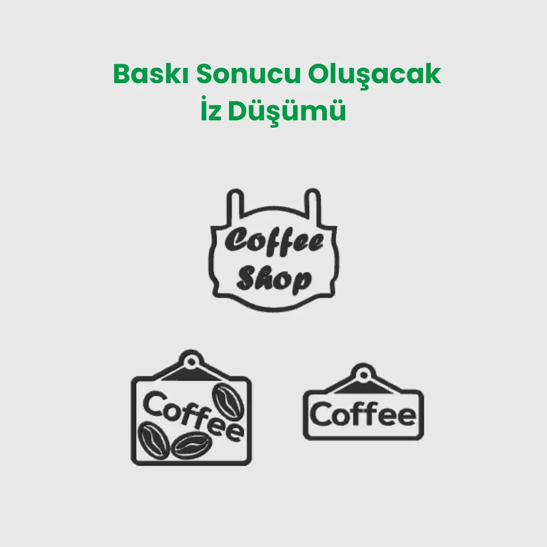 Kahve Tabela Mühür Seti - 3 Parça SET